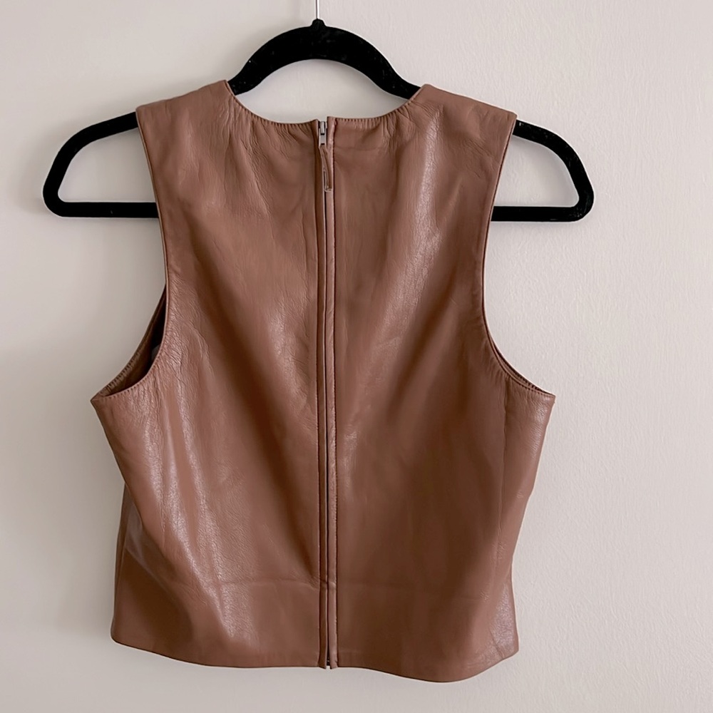 Good American Faux Leather Top - Picture 3 of 6